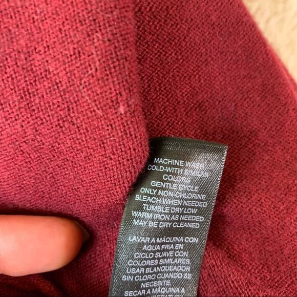 WHBM maroon open front waterfall bell sleeve cardigan size Extra Small XS - Picture 12 of 12